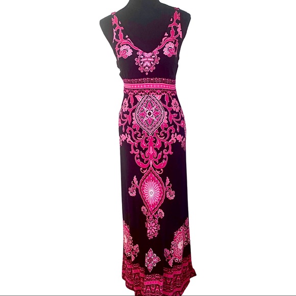 INC International Concepts Dresses & Skirts - INC, International Black & Pink Maxi Dress Size Small